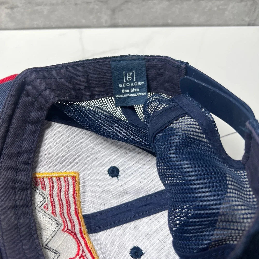 George Blue and White Mesh Cap